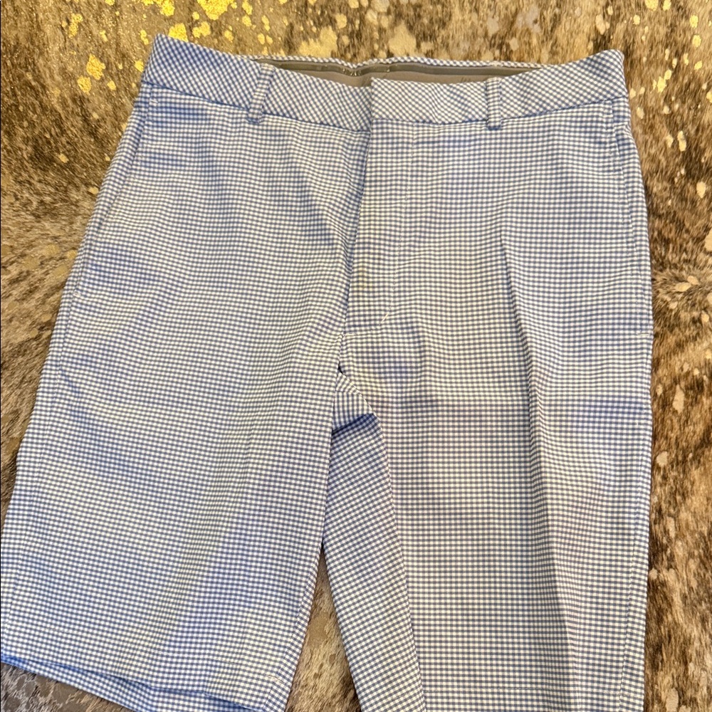 Walter Hagen Blue and White Checkered Men's Shorts